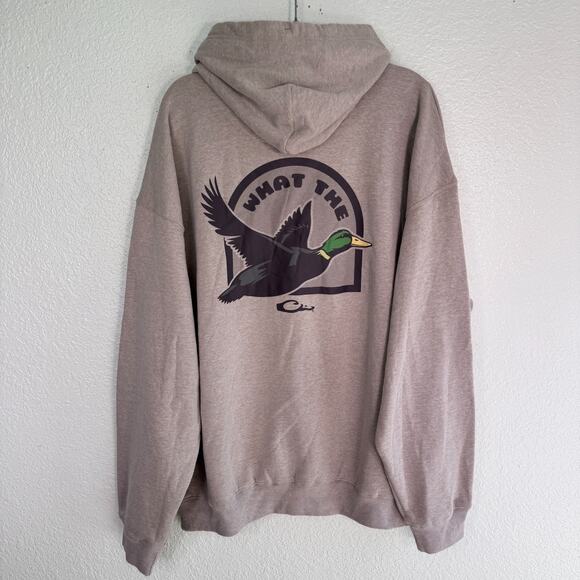 Drake Other - Drake Waterfowl Hoodie Men 2XL What The Duck Graphic Soft Sweater Hunter XXL NEW